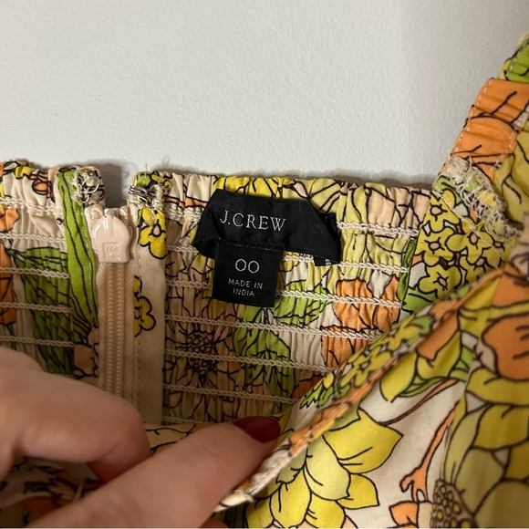 J. Crew Squareneck Tie-Front Blouse in Zinnia Floral - Picture 7 of 7